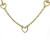 Vintage Open Heart Chain Necklace 18K Yellow Gold Circle Link 17" Ladies Girls