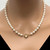 Estate Freshwater Pearl Necklace 14K Yellow Gold Pearl Accent Clasp 19" Vintage