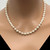 Estate Freshwater Pearl Necklace 14K Yellow Gold Pearl Accent Clasp 19" Vintage