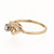 Estate Diamond Solitaire Swirl Ring 14K Yellow Gold 0.07 CTW SZ 5.25