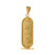 Egyptian Hieroglyphics Cartouche Bar Charm Pendant 18K Yellow Gold 1.80" Estate