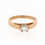 Solitaire Princess Diamond Engagement Ring 2-Tone Gold 0.30 TW SZ 4.75 Estate