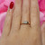 Solitaire Princess Diamond Engagement Ring 2-Tone Gold 0.30 TW SZ 4.75 Estate