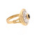 Sapphire Diamond Halo Ring 18K Two-Tone Gold 0.65 CTW SZ 9.5 Unisex Estate