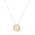 Fancy Letter D Diamond Circle Pendant Box Chain Necklace 14K Yellow Gold 0.30 TW