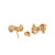 Bow Stud Earrings 18K Yellow Gold Butterfly Backs Estate 0.35" Ladies Girls