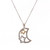 Moon & Stars Diamond Pendant Cable Link Chain Necklace 14K Two-Tone Gold 20.85"