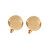 18K Yellow Gold Ball Clip On Earrings 18 mm Round Non-Pierced Ears Unisex Estate