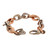 Fancy Oval Link Chain Bracelet 18K Two-Tone Gold Chunky 8.25" Unisex Estate