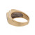 Men's 2-Stone Diamond Ring 14K Two-Tone Gold Ribbed Fanned 0.45 CTW SZ 8 Estate