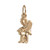 Sitting Man Pendant Charm 14K Yellow Gold 1.10" Estate