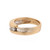 Men's 3-Stone Diamond Bypass Band Ring 14K Two-Tone Gold 0.30 CTW SZ 9.5 Estate