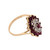 Estate Spinel Diamond Floral Cocktail Ring 14K Two-Tone Gold 1.98 CTW Size 6.25