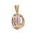 Oval Solitaire Amethyst Gemstone Pendant 10K Yellow Gold Prong Basket Set 0.80"