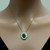 Carved Green Chalcedony Pendant Slider18K Yellow Gold Oval Gem 0.70" Estate