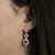 Pink Sapphire Halo Diamond Drop Dangle Earrings 14K White Gold 3.83 CTW 1"