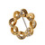 Diamond Blue Enamel Woven Brooch Pin 18K Yellow Gold Intertwined Design 1.30"