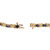 Blue Sapphire Station X Link Bracelet 14K Yellow Gold 4.20 CTW 7" Estate