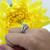 Solitaire Diamond Engagement Ring With Accents 14K White Gold 0.35 TW Size 6.25