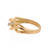 Diamond Swirl Band Ring 18K Yellow Gold Weaved Design 0.14 CTW Rounds Size 6.5