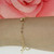 Charm Anklet 14K Yellow Gold Cable Chain 9.25" Heart Cross Anchor Charms Vintage