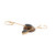 Black Hematite Marquise Drop Dangle Earrings 14K Yellow Gold Lever Backs 2.40"