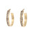 Round Hoop Diamond Earrings 14K Yellow Gold 1.00 CTW Channel Set 0.85"