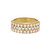 3-Row Diamond Band Ring 18K Yellow Gold 1.00 CTW Round Diamonds Size 6 Estate