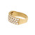 3-Row Diamond Band Ring 18K Yellow Gold 1.00 CTW Round Diamonds Size 6 Estate