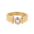 Diamond Solitaire Engagement Ring 18K Two-Tone Gold 0.25 CTW Round Bezel SZ 5.75