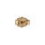 Round Cubic Zirconia Stud Earrings Bezel Set 18K Two-Tone Gold Estate