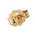 Garnet Knot Stud Earrings 14K Yellow Gold Cable Twist Design 1.30 CTW Gems 0.85"
