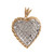 Cluster Diamond Heart Pendant 14K Two-Tone Gold 1.00 TW Diamonds Large 1.35"