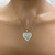 Cluster Diamond Heart Pendant 14K Two-Tone Gold 1.00 TW Diamonds Large 1.35"