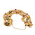 Ruby Diamond Multi-Strand Enamel Bracelet 18K Yellow Gold 4.13 CTW 6.25" Estate