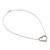 Open Heart Diamond Pendant Necklace 18K White Gold Wheat Chain 2.00 CTW 16.25"