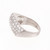 Cluster Diamond Statement Ring 18K Solid White Gold 1.25 CTW Size 6 Contemporary