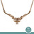 Bow Opal Diamond Y Drop Necklace 14K Yellow Gold Swirl 0.74 TW 17.5" Italy