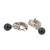 Tiffany & Co. Hematite Fascination Ball Dangle Earrings Sterling Silver 1.15"