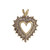Diamond Open Heart Pendant 14K Yellow Gold 1.00 TW Triple Halo Setting 1" Estate