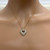 Diamond Open Heart Pendant 14K Yellow Gold 1.00 TW Triple Halo Setting 1" Estate