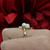 Freshwater Pearl Ruby Bypass Ring 14K Yellow Gold Swirl Design Size 4.75 Vintage