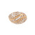Cluster Diamond Dome Ring 14K Yellow Gold Swirl Design 2.15 CTW Size 5.5 Estate