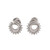 Floral Diamond Stud Earrings 14K White Gold 1.00 CTW Round Diamonds 0.60"
