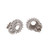 Floral Diamond Stud Earrings 14K White Gold 1.00 CTW Round Diamonds 0.60"