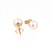 Freshwater Pearl Stud Earrings 14K Yellow Gold 7mm Round Pearls Vintage Estate