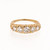5-Stone Diamond Half Eternity Band Ring 18K Yellow Gold Filigree 1.03 CTW Size 8