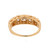 5-Stone Diamond Half Eternity Band Ring 18K Yellow Gold Filigree 1.03 CTW Size 8