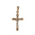 Religious Cross Crucifix Pendant Charm 14K Two-Tone Gold 1" Unisex Estate