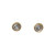 Round Diamond Stud Earrings 14K Yellow Gold 0.66 TW Bezel Set Screw Backs Unisex